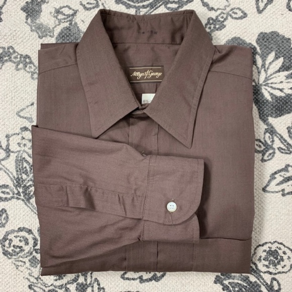 Allyn St. George Brown Long Sleeve Button Up Shirt - Picture 6 of 8